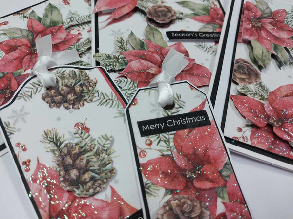 Poinsettia & Pine Cone Card Kit