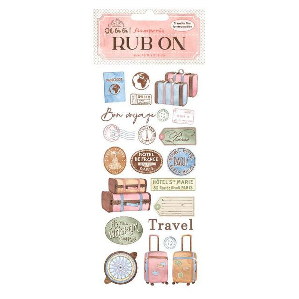 Oh La La - Rub on - 10.6 x 21.6cm - DFLRB29 -Travel