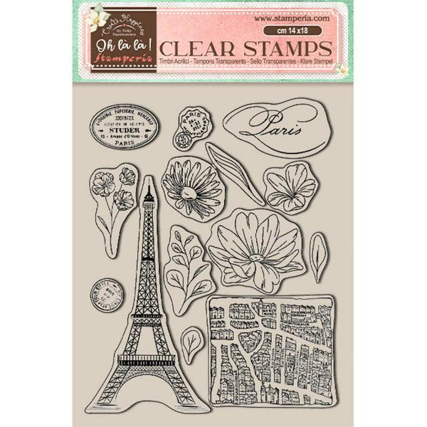 Oh La La - Clear Stamps - 14x18cm -WTK174 - Eifel Tower