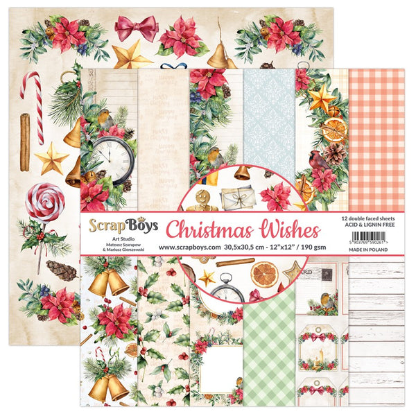 ScrapBoys - Christmas Wishes - 12x12 Paper Collection Pad