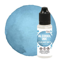 Aqua / Clear Sky  - Alcohol Ink