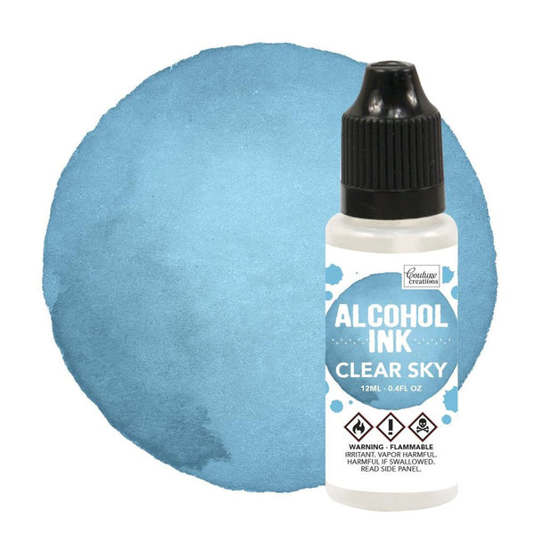 Aqua / Clear Sky  - Alcohol Ink