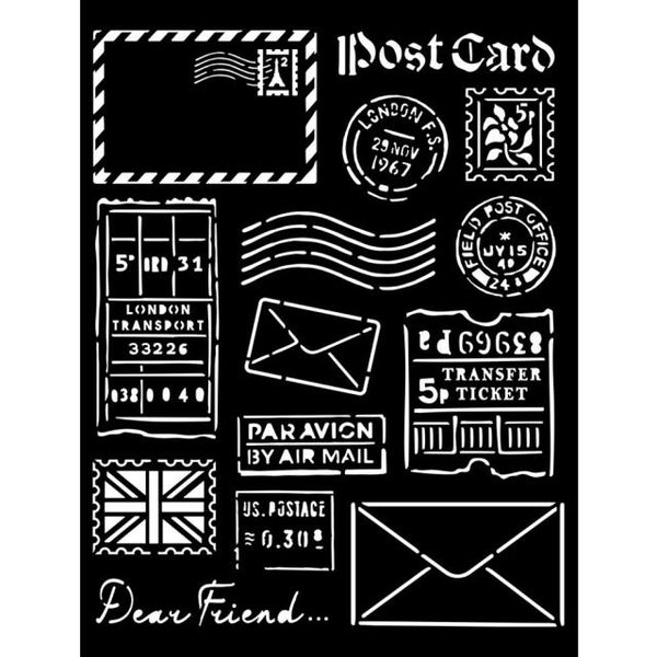 Stamperia - Thick stencil cm 20X25 - Our way post card