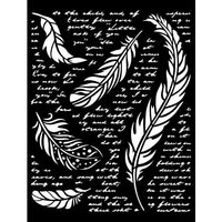 Stamperia -Thick stencil cm 20X25 - Our way feathers