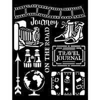 Stamperia - Thick stencil cm 20X25 - Our way journey elements